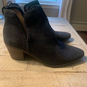 Lucky Brand Blue Genuine Suede Boots Size 8